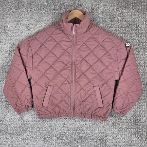 Vuori Jackets & Blazers - Vuori Womens Small Echo Insulated Quilted Jacket Bomber Pink Full Zip